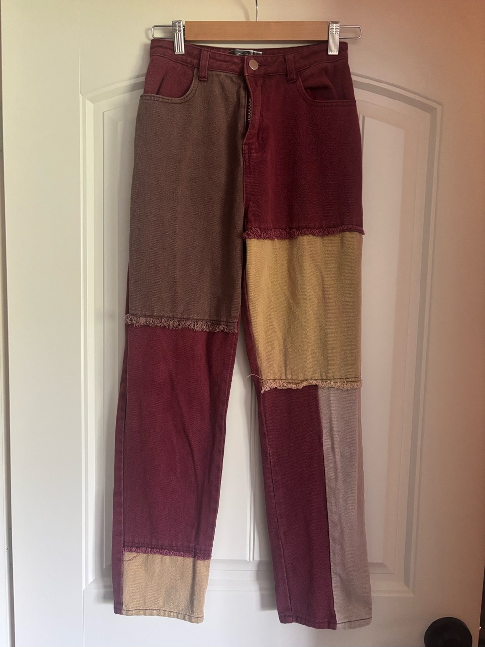 Blue Blush Women’s Patchwork Straight Jeans